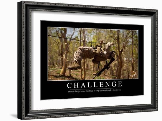 Challenge: Inspirational Quote and Motivational Poster-null-Framed Photographic Print