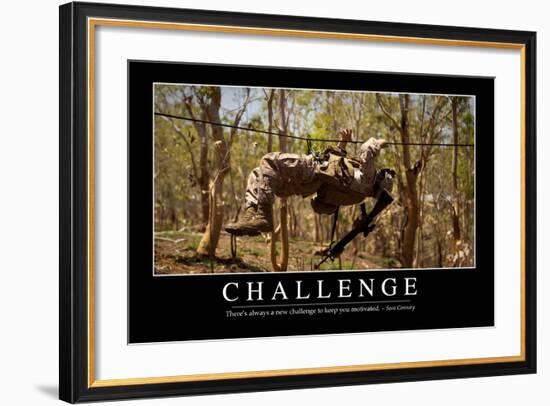 Challenge: Inspirational Quote and Motivational Poster-null-Framed Photographic Print