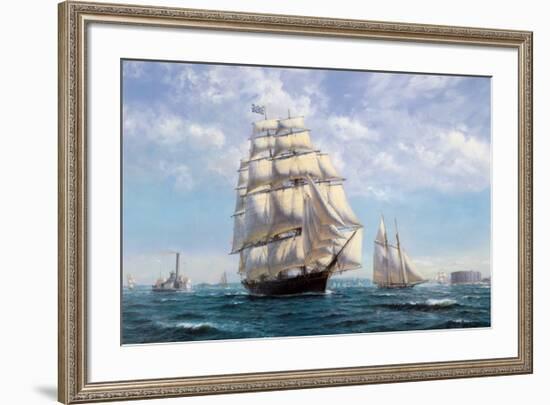 Challenge, Leaving New York-Roy Cross-Framed Art Print