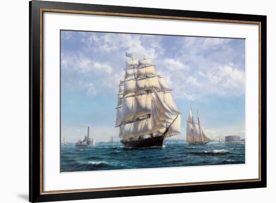 Challenge, Leaving New York-Roy Cross-Framed Art Print