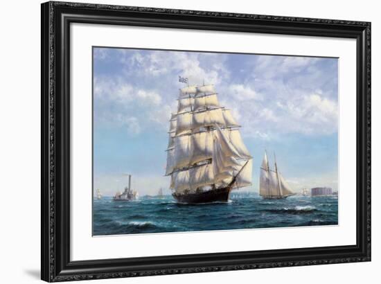 Challenge, Leaving New York-Roy Cross-Framed Art Print