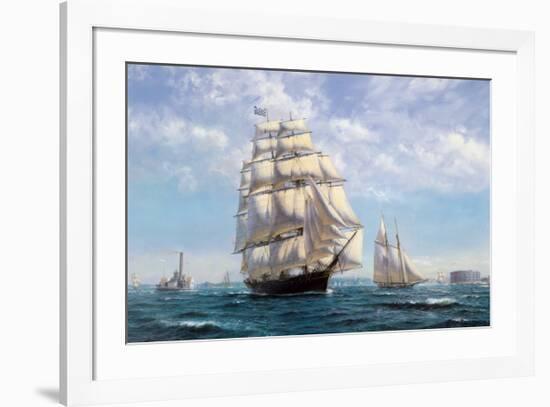 Challenge, Leaving New York-Roy Cross-Framed Art Print