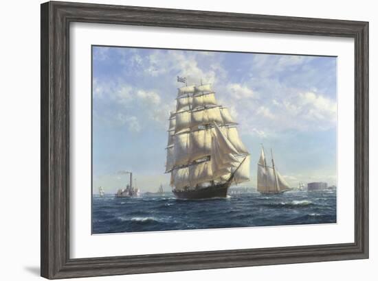 Challenge, Leaving New York-Roy Cross-Framed Art Print