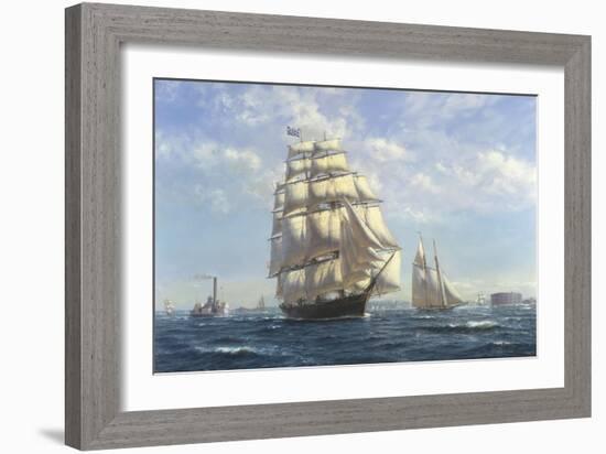 Challenge, Leaving New York-Roy Cross-Framed Art Print