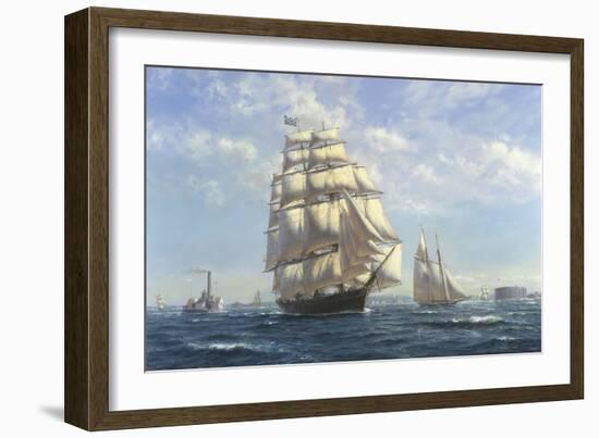 Challenge, Leaving New York-Roy Cross-Framed Art Print