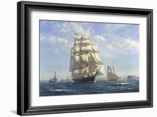 Challenge, Leaving New York-Roy Cross-Framed Art Print