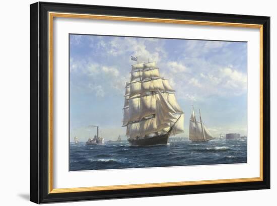 Challenge, Leaving New York-Roy Cross-Framed Art Print