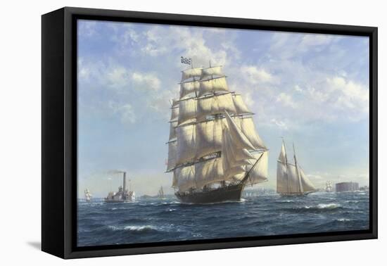 Challenge, Leaving New York-Roy Cross-Framed Stretched Canvas