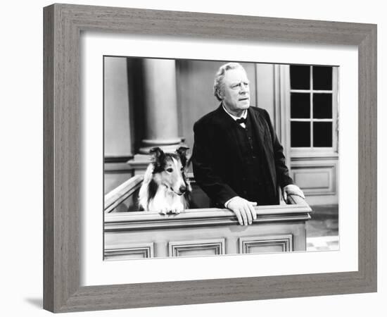 Challenge to Lassie, from Left: Lassie, Edmund Gwenn, 1949-null-Framed Photo