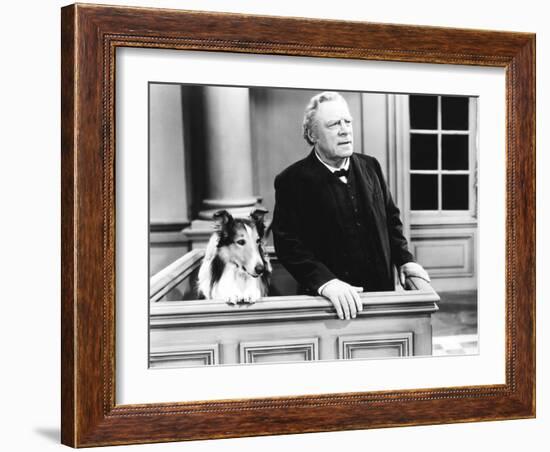 Challenge to Lassie, from Left: Lassie, Edmund Gwenn, 1949-null-Framed Photo