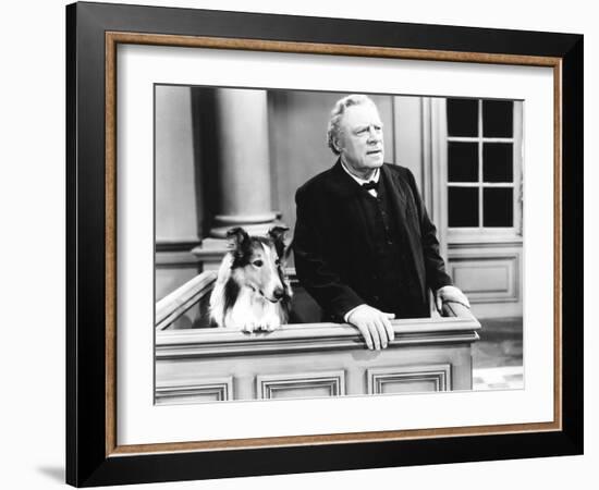 Challenge to Lassie, from Left: Lassie, Edmund Gwenn, 1949-null-Framed Photo