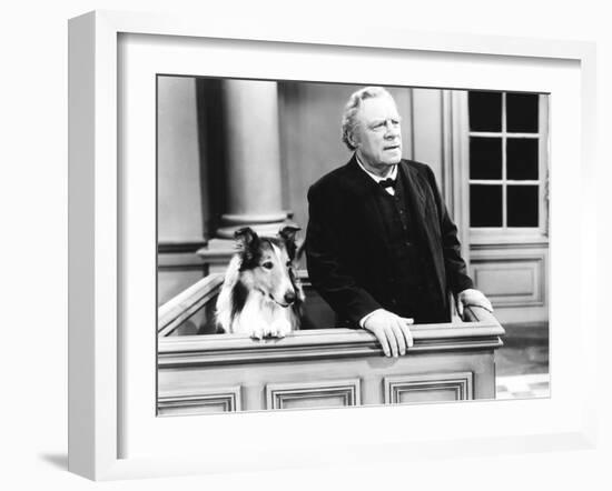 Challenge to Lassie, from Left: Lassie, Edmund Gwenn, 1949-null-Framed Photo