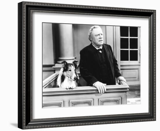 Challenge to Lassie, from Left: Lassie, Edmund Gwenn, 1949-null-Framed Photo