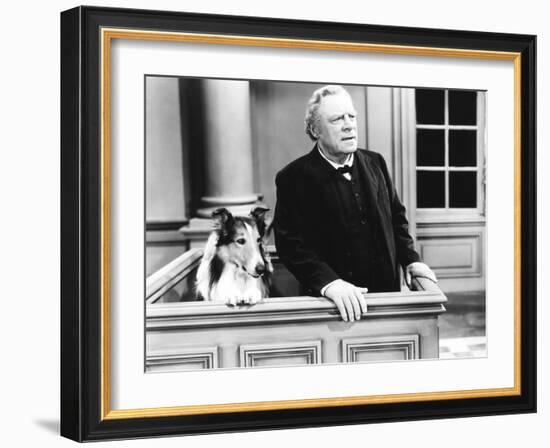 Challenge to Lassie, from Left: Lassie, Edmund Gwenn, 1949-null-Framed Photo