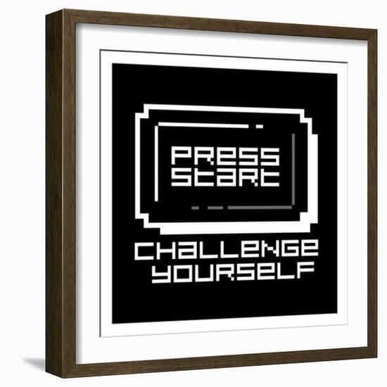 Challenge Yourself Black-Enrique Rodriguez Jr.-Framed Art Print