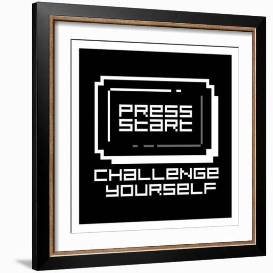 Challenge Yourself Black-Enrique Rodriguez Jr.-Framed Art Print