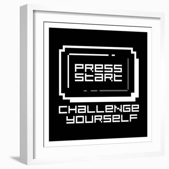 Challenge Yourself Black-Enrique Rodriguez Jr.-Framed Art Print