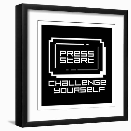 Challenge Yourself Black-Enrique Rodriguez Jr.-Framed Art Print