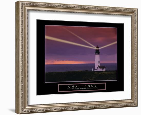 Challenge-null-Framed Art Print