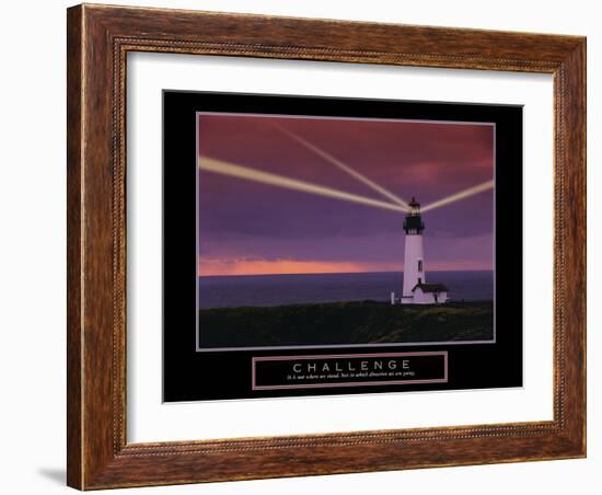 Challenge-null-Framed Art Print