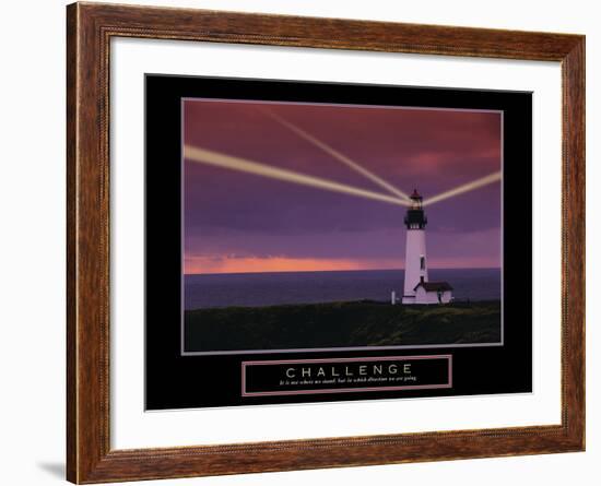 Challenge-null-Framed Art Print