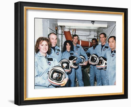 Challenger Crew in Training before their Tragic Space Shuttle Mission-null-Framed Photo