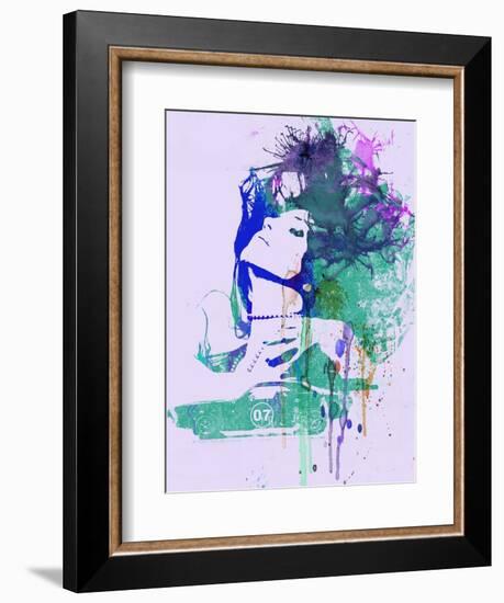 Challenger Girl Green-NaxArt-Framed Art Print