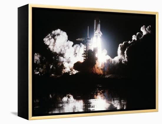 Challenger Liftoff 1983-null-Framed Premier Image Canvas
