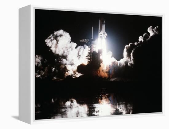 Challenger Liftoff 1983-null-Framed Premier Image Canvas