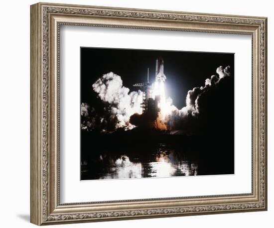 Challenger Liftoff 1983-null-Framed Photographic Print