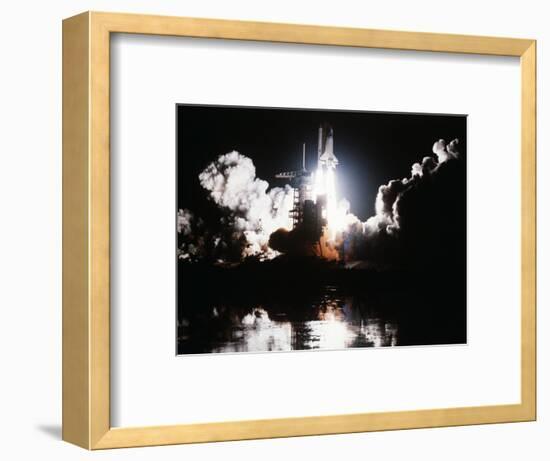 Challenger Liftoff 1983-null-Framed Photographic Print