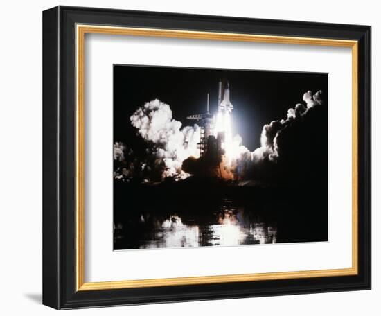 Challenger Liftoff 1983-null-Framed Photographic Print