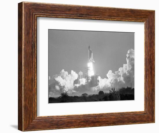 Challenger Liftoff 1984-Glenda Dixon-Framed Photographic Print