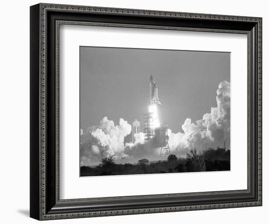 Challenger Liftoff 1984-Glenda Dixon-Framed Photographic Print