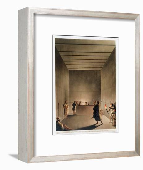 'Chamber and Sarcophagus in the Great Pyramid of Giza', Egypt, 1802-Thomas Milton-Framed Giclee Print