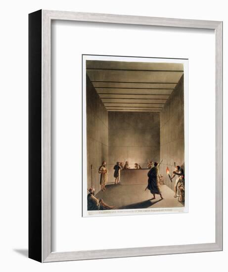 'Chamber and Sarcophagus in the Great Pyramid of Giza', Egypt, 1802-Thomas Milton-Framed Giclee Print