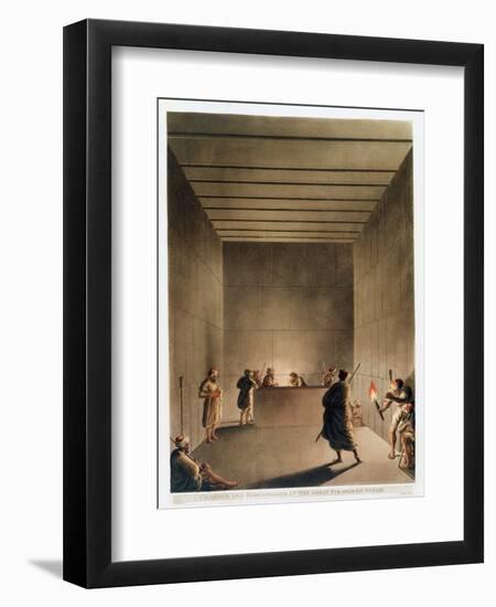 'Chamber and Sarcophagus in the Great Pyramid of Giza', Egypt, 1802-Thomas Milton-Framed Giclee Print