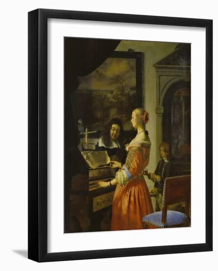 Chamber Music Concert, 1658-Frans Van Mieris-Framed Giclee Print