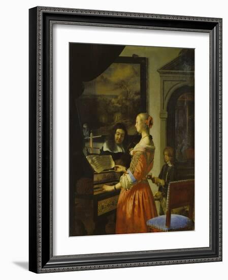 Chamber Music Concert, 1658-Frans Van Mieris-Framed Giclee Print