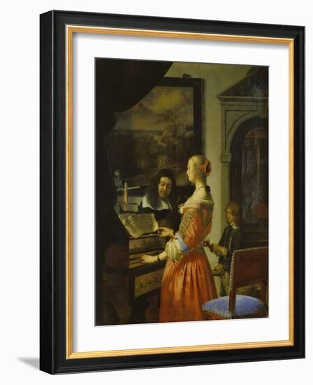 Chamber Music Concert, 1658-Frans Van Mieris-Framed Giclee Print