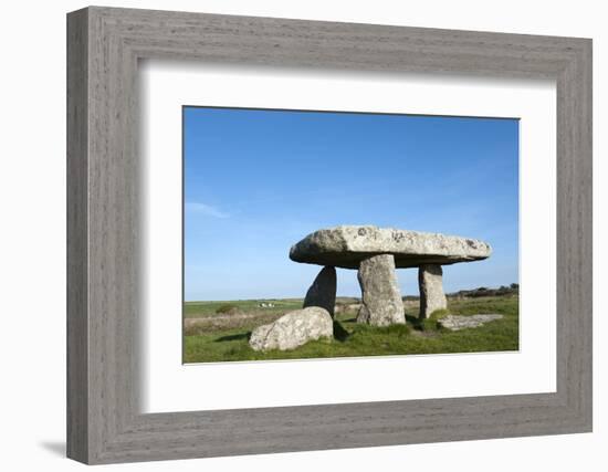 Chamber Tomb of Lanyon Quoit, Land's End Peninsula, Cornwall, England-Paul Harris-Framed Photographic Print