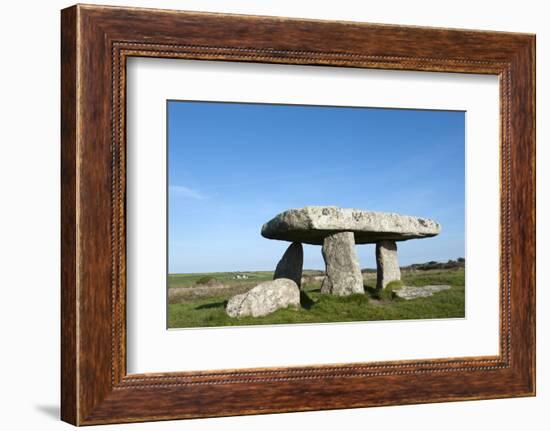 Chamber Tomb of Lanyon Quoit, Land's End Peninsula, Cornwall, England-Paul Harris-Framed Photographic Print