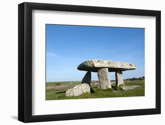 Chamber Tomb of Lanyon Quoit, Land's End Peninsula, Cornwall, England-Paul Harris-Framed Photographic Print