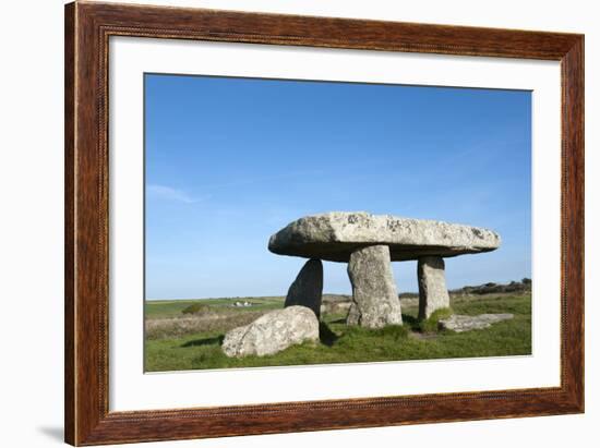 Chamber Tomb of Lanyon Quoit, Land's End Peninsula, Cornwall, England-Paul Harris-Framed Photographic Print