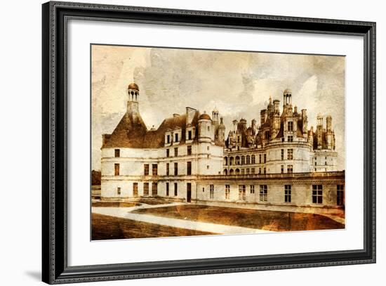 Chambord Castle - Artwork In Painting Style-Maugli-l-Framed Art Print