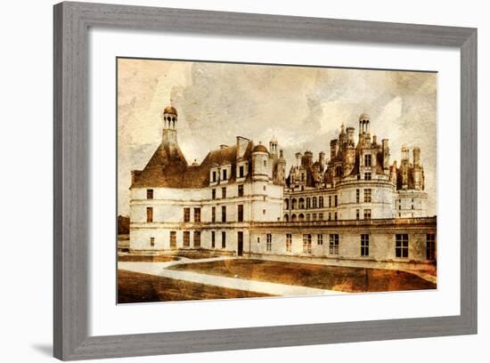 Chambord Castle - Artwork In Painting Style-Maugli-l-Framed Art Print