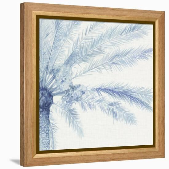 Chambray Palms II-Megan Meagher-Framed Stretched Canvas