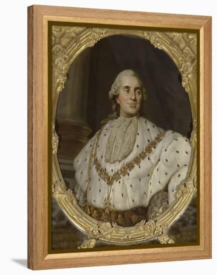 Chambre de la Reine : dessus de glace (entre-fenêtres) : "Louis XVI, roi de France et de Navarre-Joseph Siffred Duplessis-Framed Premier Image Canvas