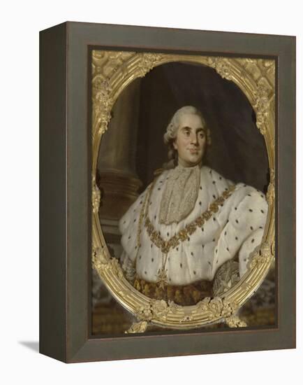 Chambre de la Reine : dessus de glace (entre-fenêtres) : "Louis XVI, roi de France et de Navarre-Joseph Siffred Duplessis-Framed Premier Image Canvas