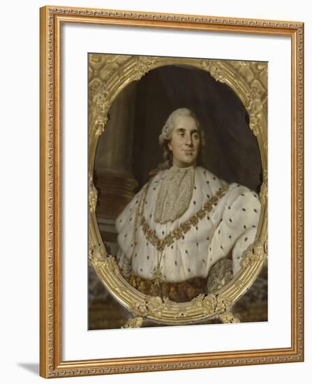 Chambre de la Reine : dessus de glace (entre-fenêtres) : "Louis XVI, roi de France et de Navarre-Joseph Siffred Duplessis-Framed Giclee Print